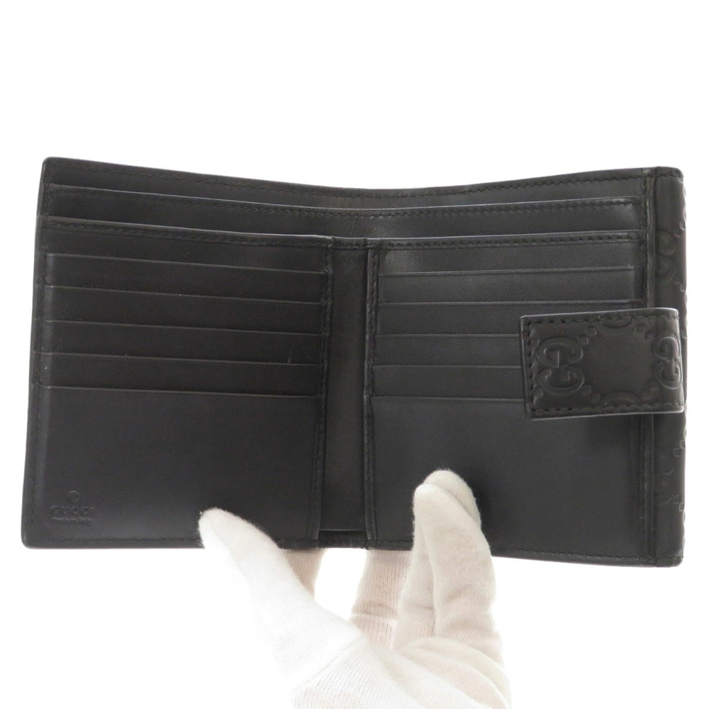 Gucci GG ssima Wallet Bi Shima Leather fold - Picture 4 of 6